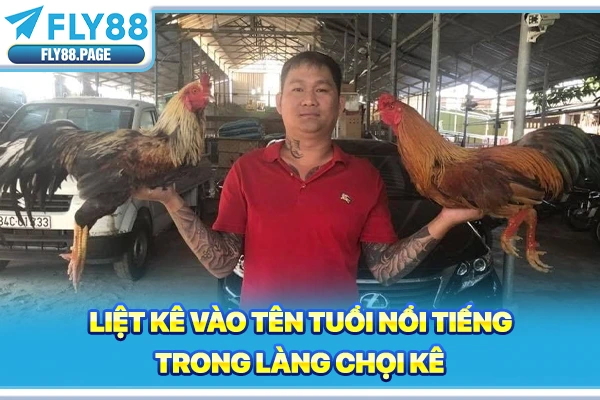 Liệt kê vào tên tuổi nổi tiếng trong làng chọi kê
