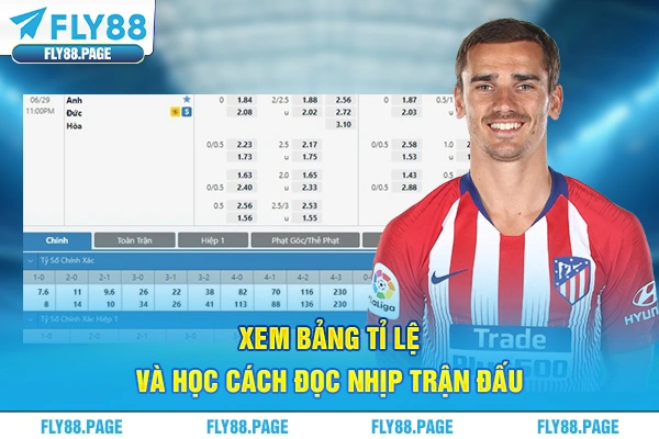 Xem bảng tỉ lệ và học cách đọc nhịp trận đấu Xem bảng tỉ lệ và học cách đọc nhịp trận đấu